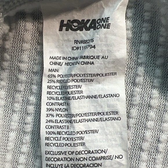 Hoka One EC Light Gray and Magenta 1/2 Zip Midlayer with Polartec Power Grid XS - Picture 6 of 8